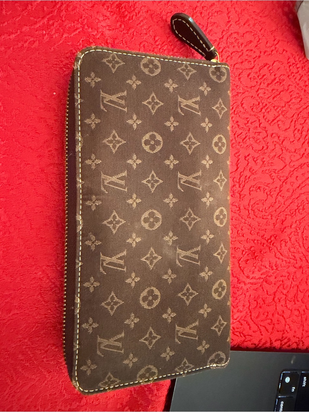 Louis Vuitton Monogram Mini Lin / Idylle Zippy Wallet in brown (Ebene)